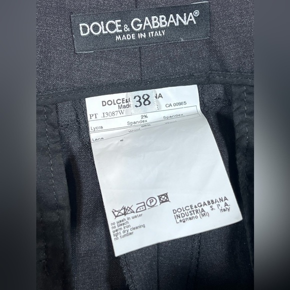 Women’s Dolce & Gabbana EU38 Wool Classic Made in Italy Gray Trousers Pants - Picture 7 of 11